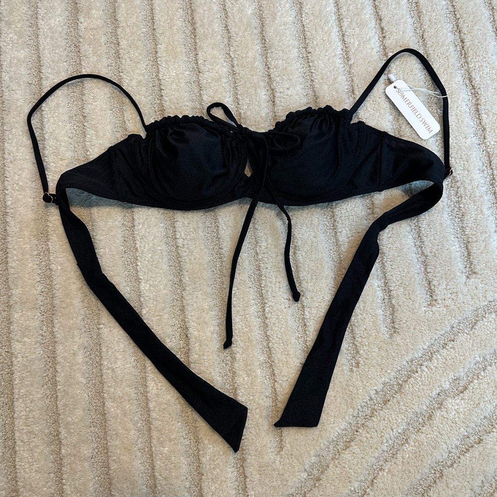 Somerfield Swim Cabarita bikini top, onyx, NWT